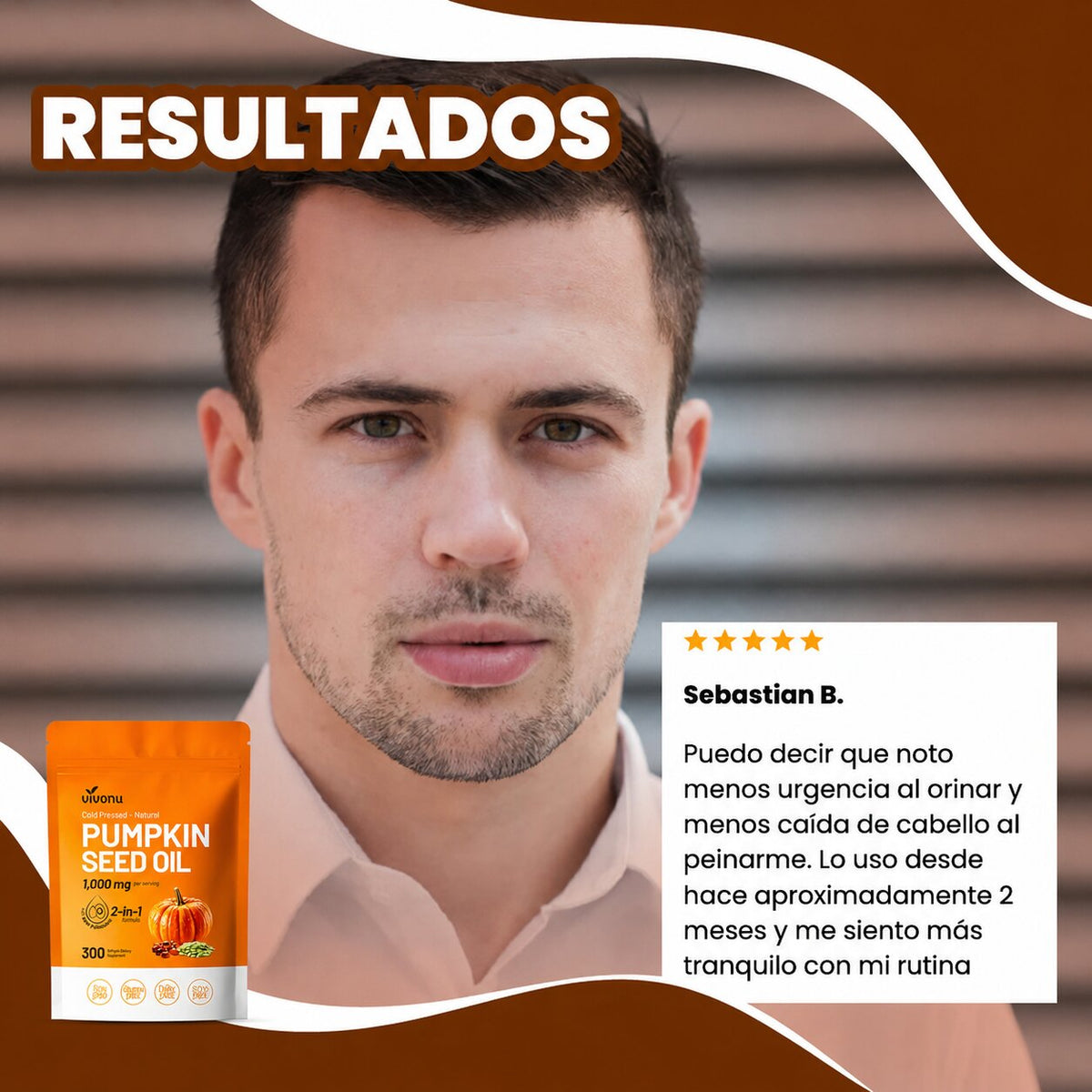 Pumpkin Seed Oil - Repara Tu Prostata, Riñones, Vegija y Bloquea la Caida de Cabello
