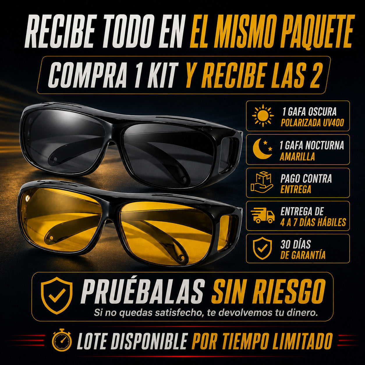 Gafas HD-Vision para Día y Noche 2 en 1 - Últimas Unidades