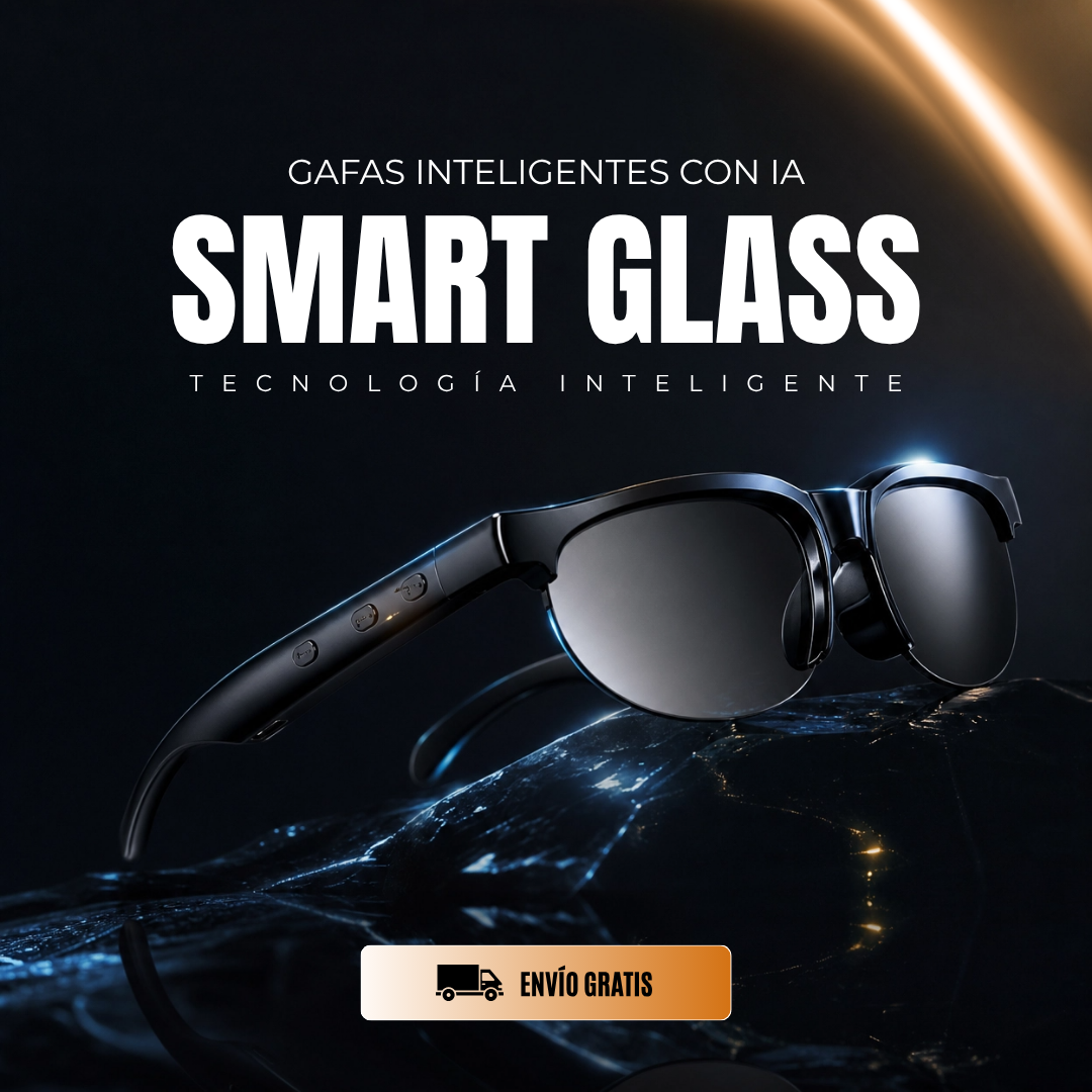 Smart Glass – Gafas inteligentes con IA, traducción en tiempo real y música integrada | Envío gratis