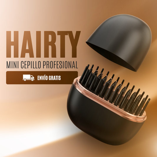 Hairty Mini Cepillo Profesional – Alisa en minutos, reduce frizz y deja más brillo | Envío gratis