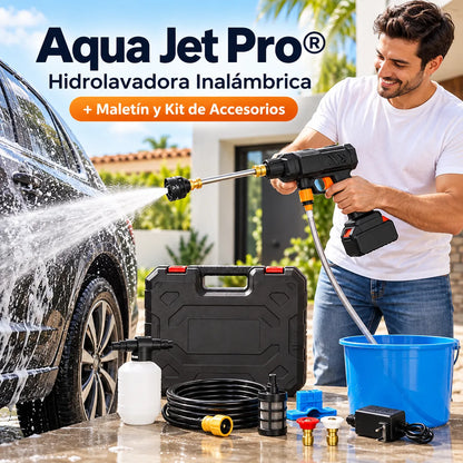 Aqua Jet Pro® - Hidrolavadora Inalámbrica + Maletín y Kit de Accesorios