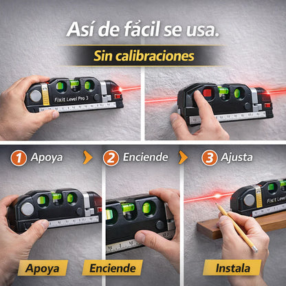 Fixit Level Pro 3™ | Nivelador Laser Profesional 2.5m