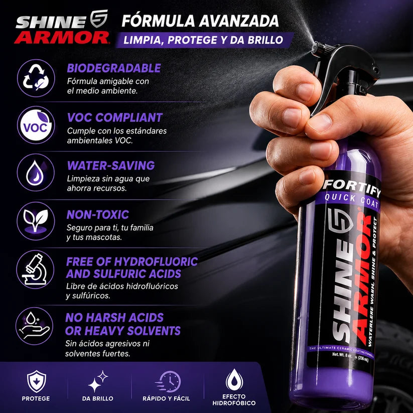 SHINE ARMOR | Spray De Revestimiento Ceramico Carro | 2X1 PAGA 1 LLÉVATE +1 GRÁTIS 🎁