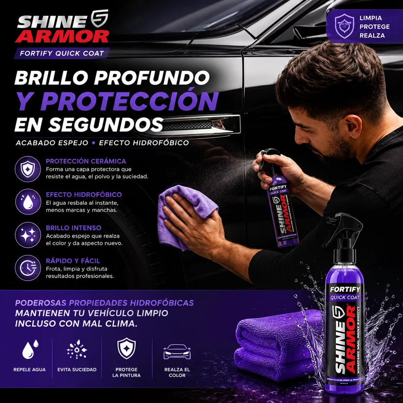 SHINE ARMOR | Spray De Revestimiento Ceramico Carro | 2X1 PAGA 1 LLÉVATE +1 GRÁTIS 🎁