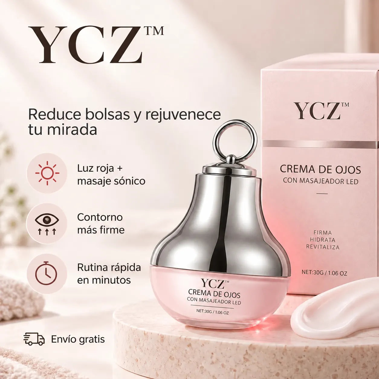 Crema + Masajeador de Ojos YCZ™ | Elimina el aspecto cansado de tu rostro