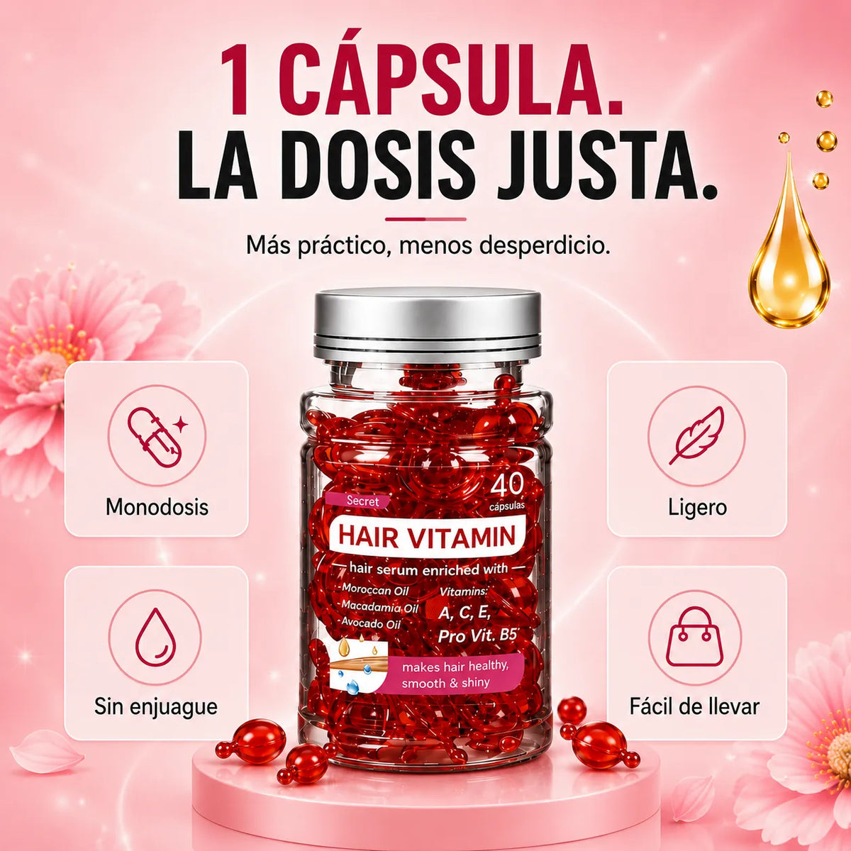 Hair Vitamin – Brillo, suavidad y menos frizz | Envío gratis
