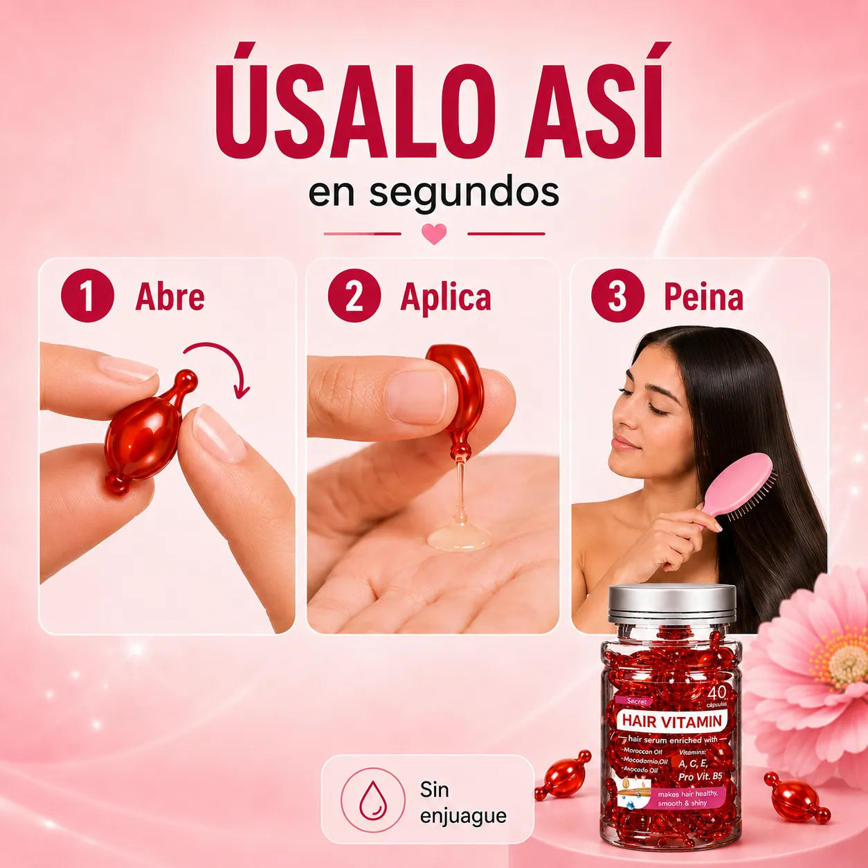 Hair Vitamin – Brillo, suavidad y menos frizz | Envío gratis