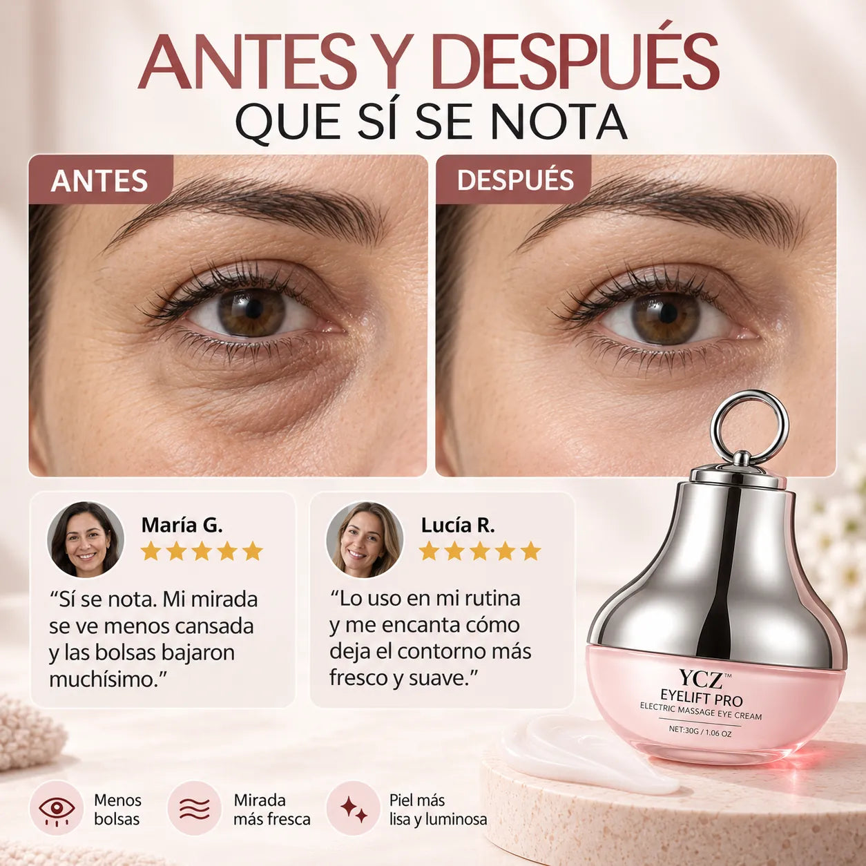 Crema + Masajeador de Ojos YCZ™ | Elimina el aspecto cansado de tu rostro