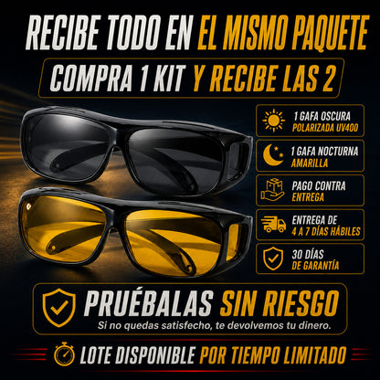 Gafas HD-Vision para Día y Noche 2 en 1 - Últimas Unidades
