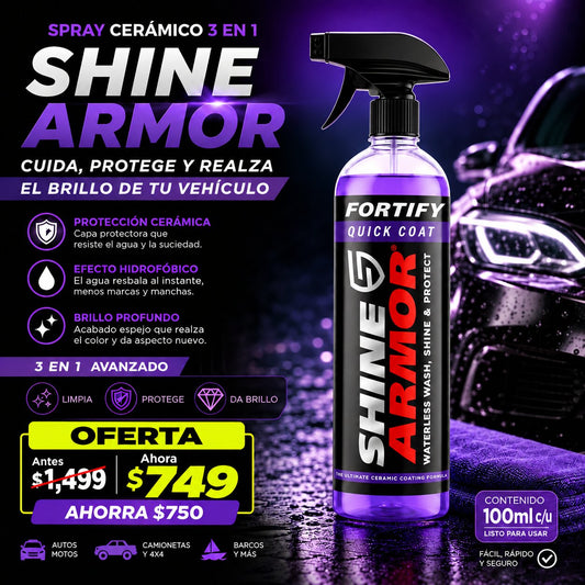 SHINE ARMOR | Spray De Revestimiento Ceramico Carro | Últimas unidades!
