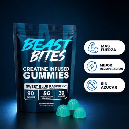 Beast Bites™ Creatina en Gomitas | Más músculo, más fuerza y menos cansancio | Últimas unidades 50% OFF