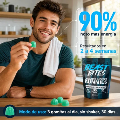 Beast Bites™ Creatina en Gomitas | Más músculo, más fuerza y menos cansancio | Últimas unidades 50% OFF