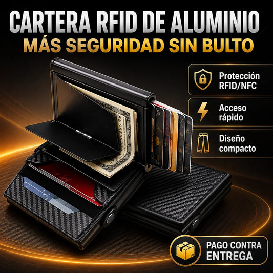 Cartera Inteligente RFID | Protege tus tarjetas, acceso rápido y diseño ultra delgado | Últimas unidades