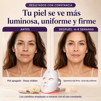 LUNARA 7® Mascarilla LED Facial – 7 colores para una piel más luminosa, uniforme y firme | Envío gratis