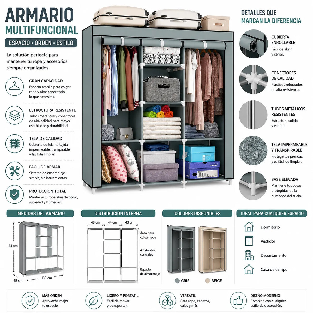 ClosetPro™ | El Armario Plegable Importado de Estados Unidos