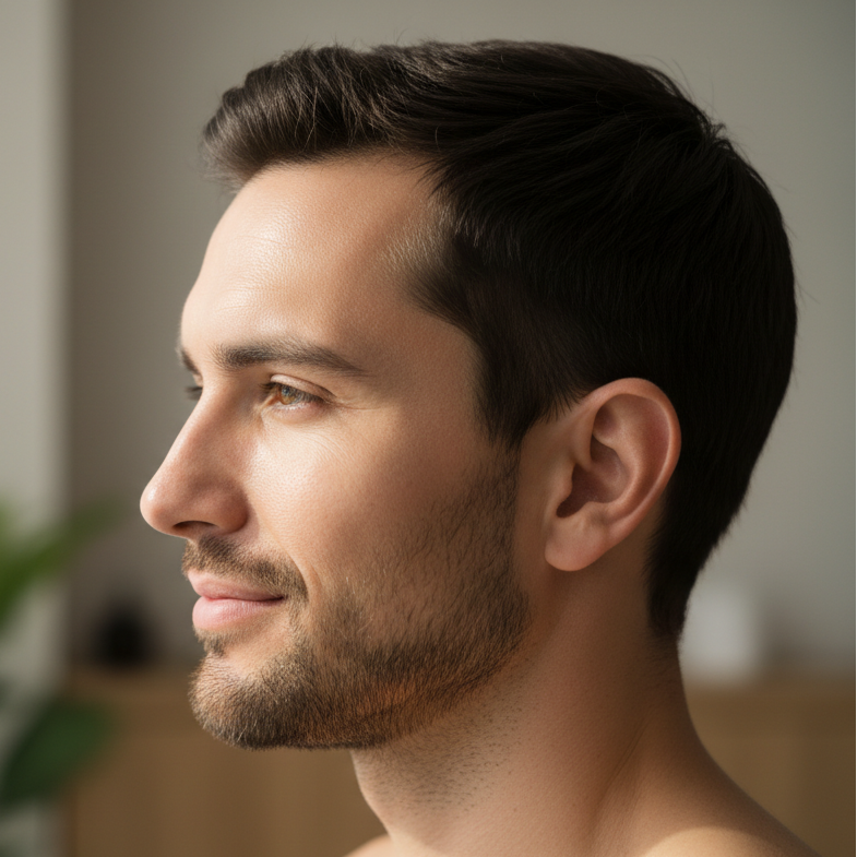 perfil rosto romem saudavel